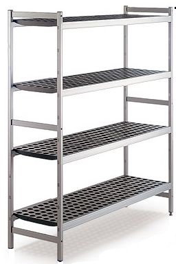 Aluminum floor shelves